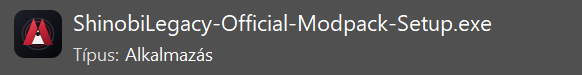 A hivatalos modpack telepítőfájlja